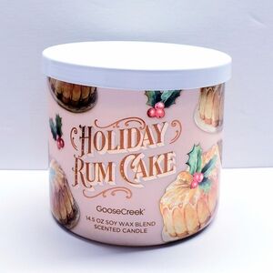 Goose Creek HOLIDAY RUM CAKE Large 3-Wick Scented Candle, 14.5 oz